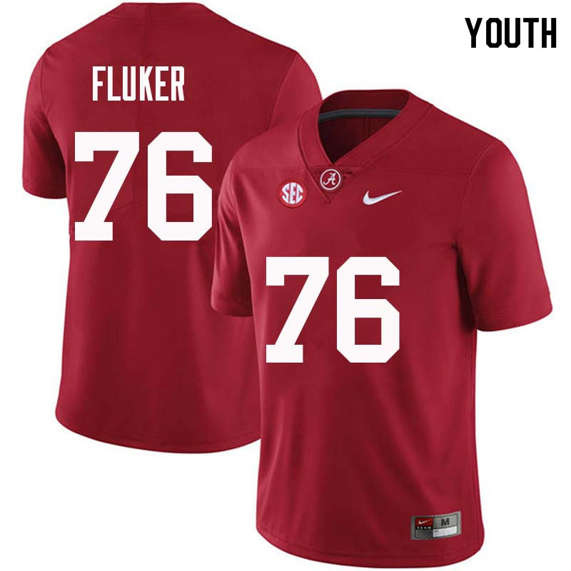 Alabama Crimson Tide Youth D.J. Fluker #76 Crimson NCAA Nike Authentic Stitched College Football Jersey WQ16I57OE
